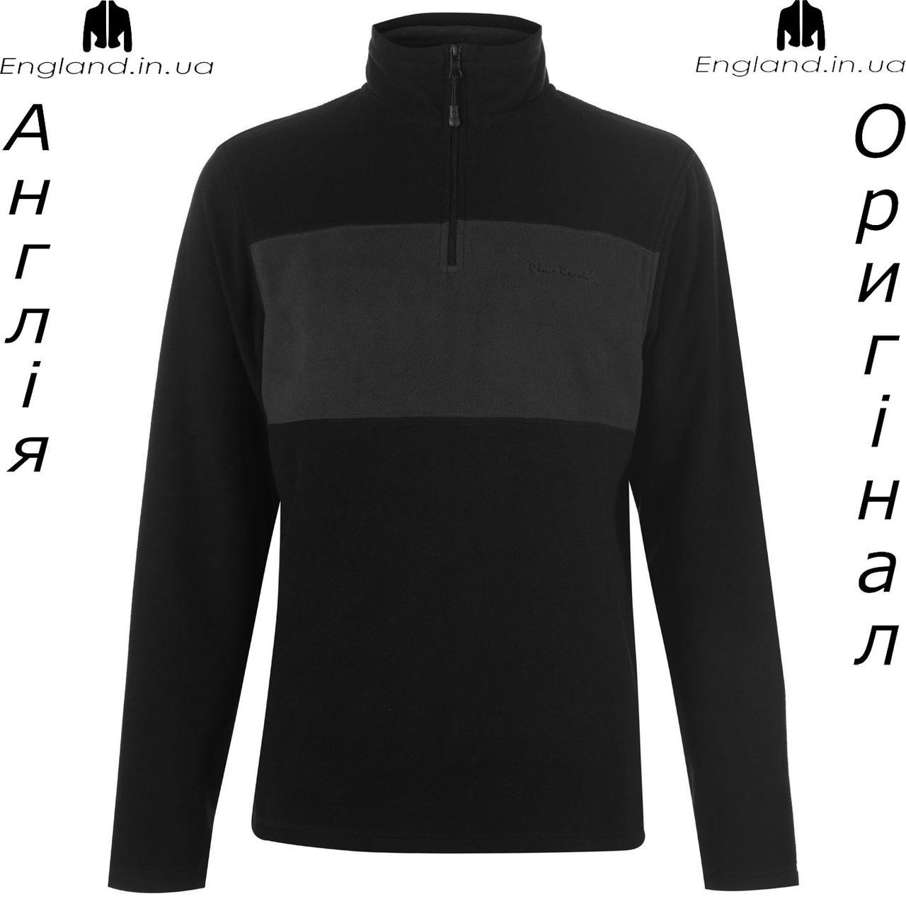 Розмір L і 3XL (наш 50й і 56й) - Кофта флісова чоловіча Pierre Cardin з Англії - для прогулянок чорно коричнева, фото 1