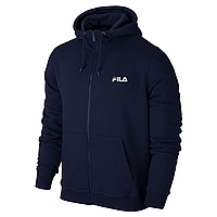 Мужская толстовка Fila на молнии синяя