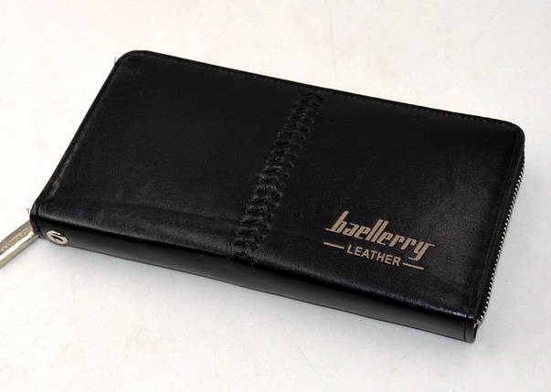 Портмоне Baellerry Leather Model 1 SW008 чорний гаманець для чоловіків стильне якісне портмоне, фото 1