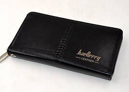Портмоне Baellerry Leather Model 1 SW008 чорний гаманець для чоловіків стильне якісне портмоне