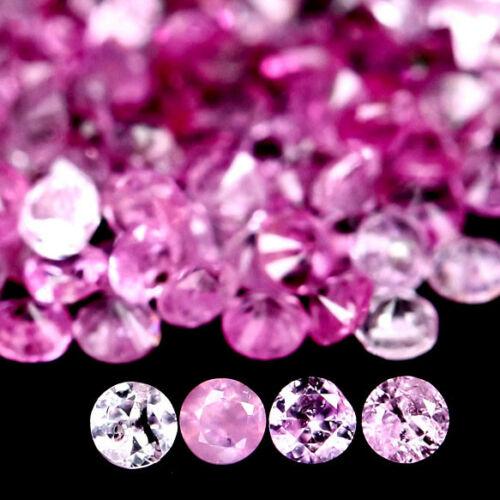 1.80 кт Природний рожевий сапфір без скла, тільки нагрівання 120 шт 1.4 мм.