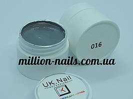 Гель-фарба для нігтів UK.Nail №16 колір сірий,7 грам