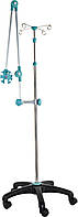 Інфузійна стійка з регулюванням висоти з тримачем шлангів