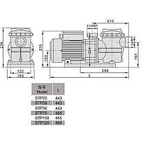 Насос для басейну AquaViva LX STP35M 5 м3/год (0,35 HP, 220В), фото 3