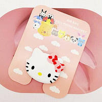 Милий 3d popsocket/попіксокет для телефона дитячий «Hello kitty» силіконовий