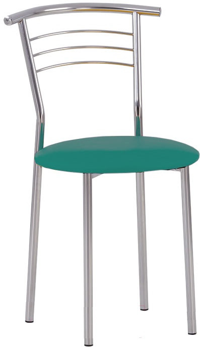 Стілець Marco (Марко) chrome шкірзам V-20 (бірюзовий), фото 1