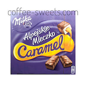 Цукерки Milka Alpejskie Mleczko Caramel пташине молоко з карамеллю 330g, фото 4