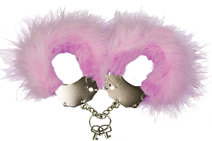 Наручники металлические Adrien Lastic Handcuffs Pink с розовой пушистой отделкой