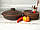 Керамічний набір із червоної глини Керамклуб сковорода 2 л і 6 тарілок 20 см, фото 3