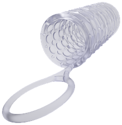 Насадка на член Dorcel Mr Reverse XL з кільцем для мошонки, стимулюючий рельєф