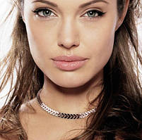 Широка ланцюжок чокер жіноча золотиста