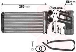 Радіатор печки, опалювач CITROEN C4, C4 I; PEUGEOT 307, 307 CC, 307 SW 1.4-2.0D 08.00-