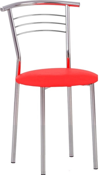 Стілець Marco (Марко) chrome шкірзам V-27 (червоний), фото 1