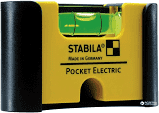 Мини-уровень STABILA Pocket Electric: 7х2х4 см 1 капсула, отверточный паз, крепление