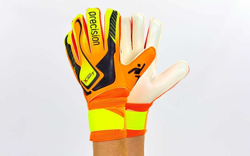 Воротарські рукавички Precision розмір 5, 6, 7 (з захисними вставками на пальцях), фото 1