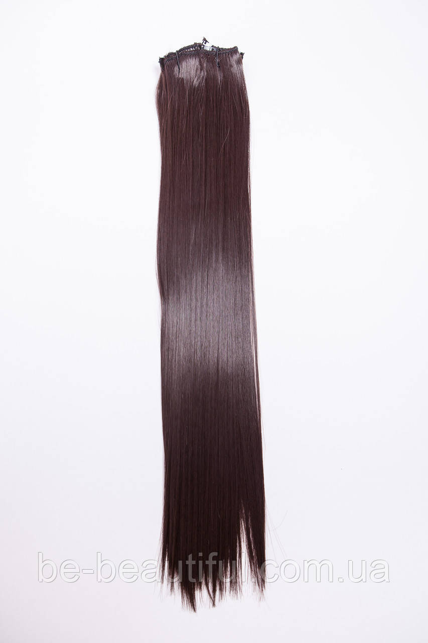 Накладне волосся термо з 8 пасм 47 см колір шоколад