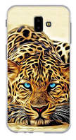 Силиконовый чехол для Samsung J610F Galaxy J6 Plus 2018 с картинкой леопард