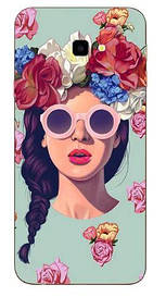 Силіконовий чохол для Samsung Galaxy J4 Plus 2018 з малюнком дівчина в окулярах