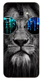 Силіконовий чохол для Samsung Galaxy J4 Plus 2018 з малюнком лев в окулярах