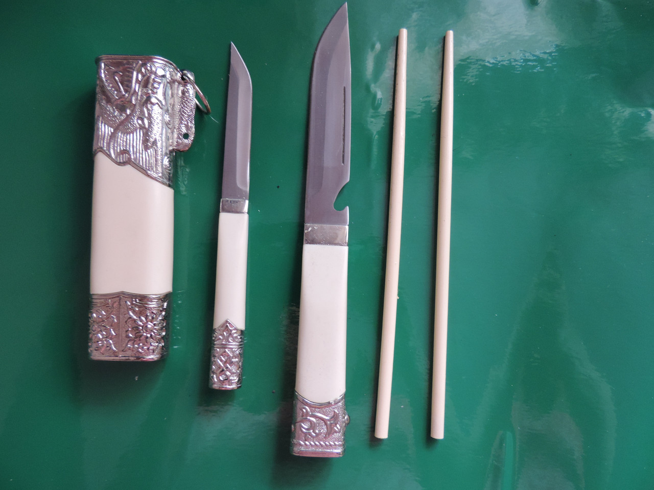 Набор ножей с палочками для еды. Сервировка восточной кухни. - фото 3 - id-p89190009