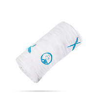 Набір пелюшок Matcstick Monkey зі 100% органічної бавовни Muslin 70х70 см блакитні 3 шт (MM-LOCM-002), фото 5