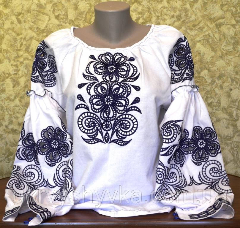 Вишита сорочка ажурна "Грація" біла