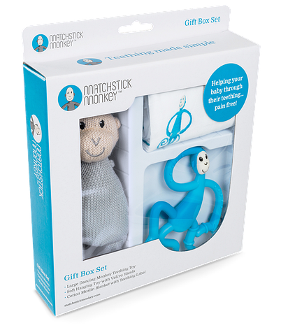 Набір Matcstick Monkey Blue пелюшка-прорізувач іграшка (MM-TGP-002), фото 1