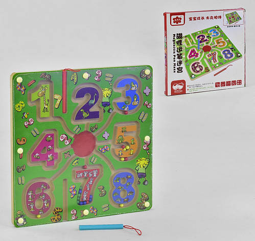 Дерев'яна гра Лабіринт магнітний, фото 1