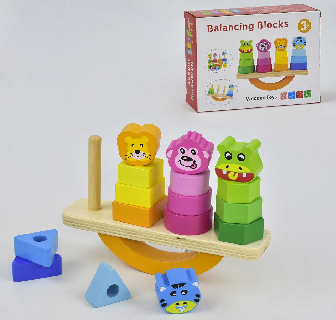 Дерев'яна гра Піраміда-Баланс