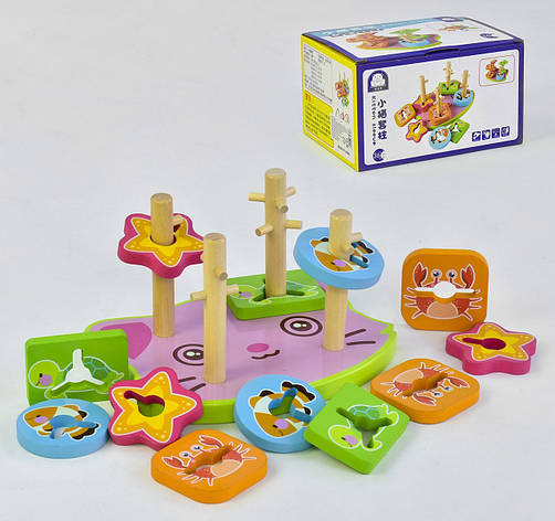 Дерев'яна гра Піраміда-сортер, фото 1