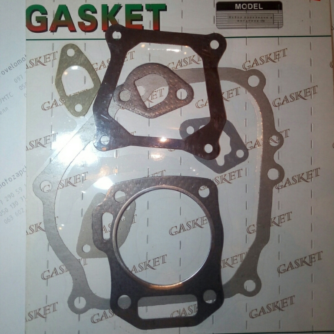 Прокладка двигуна комплект 70 мм 170f бензинового генератора 2-2.5-3 кВт, фото 1