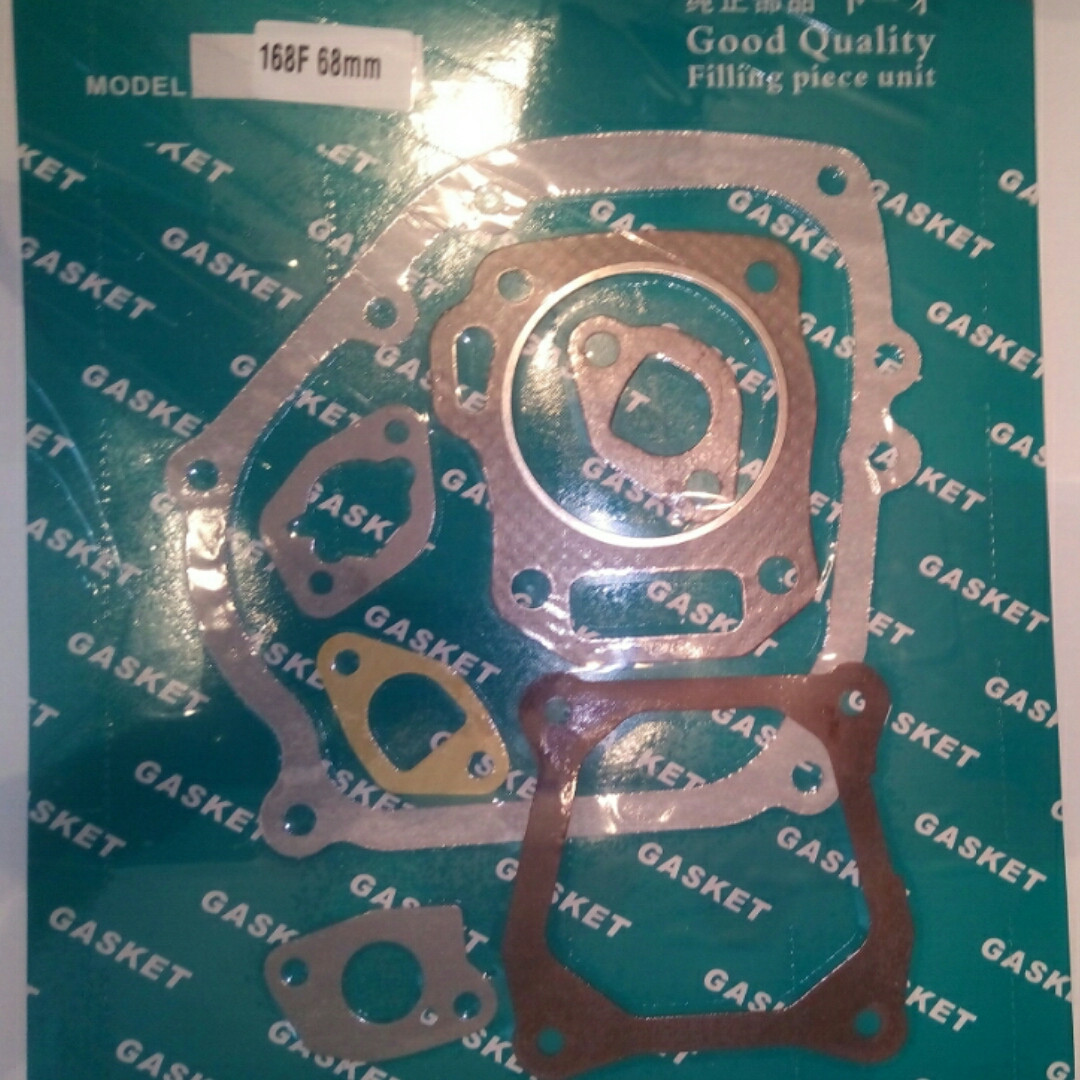 Прокладка двигуна комплект 68 мм 168f бензинового генератора 2-2.5-3 кВт, фото 1