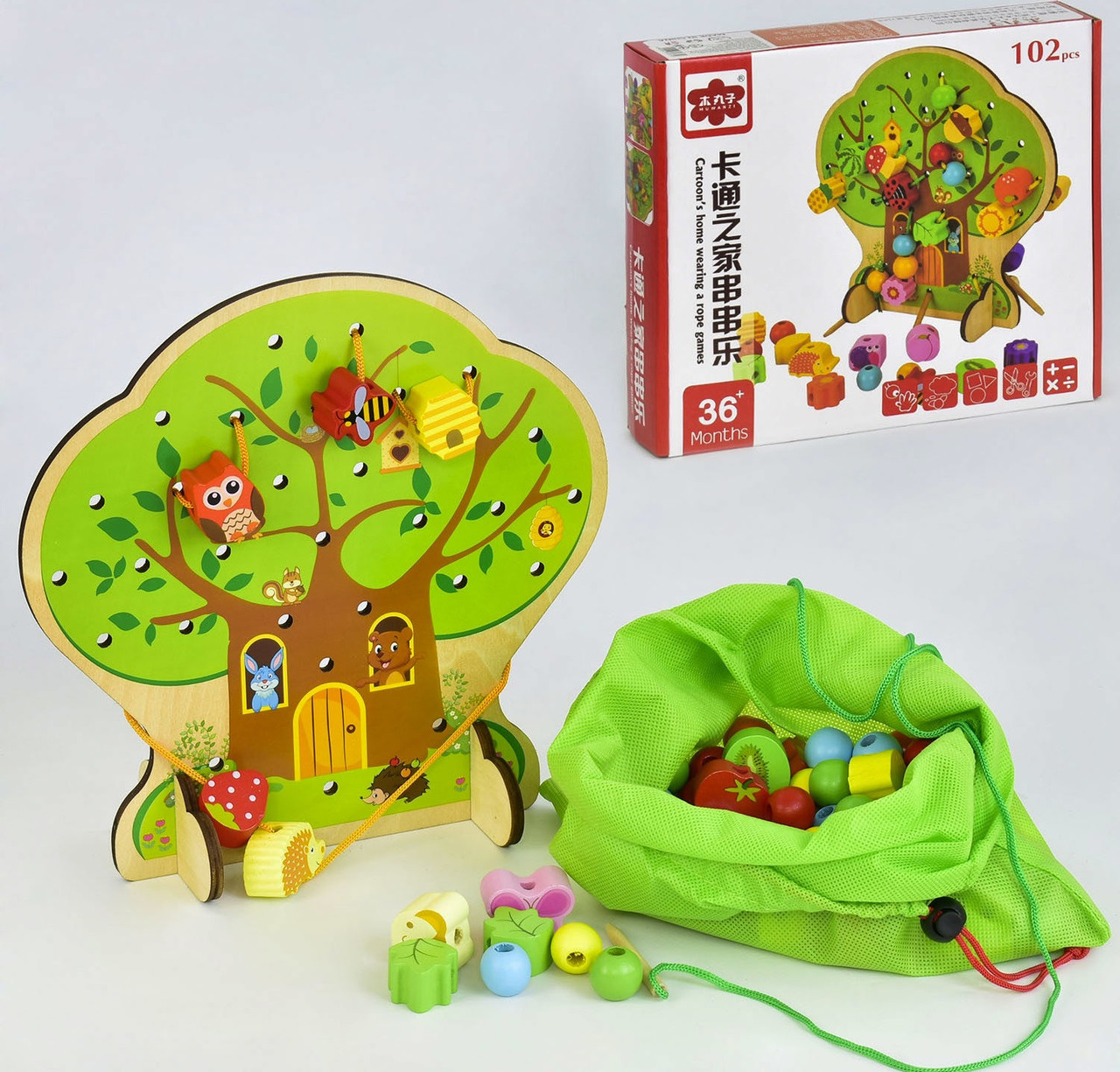 Дерев'яна гра Шнурівка Дерево