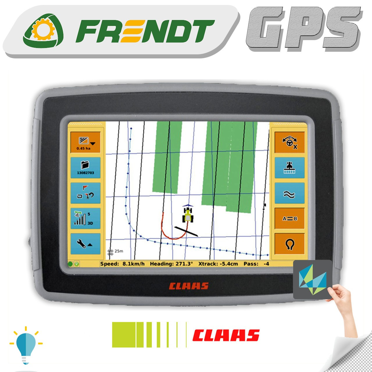 Gps навігатор для трактора (навігатор для поля, сільгосп навігатор) Клас копілот c7