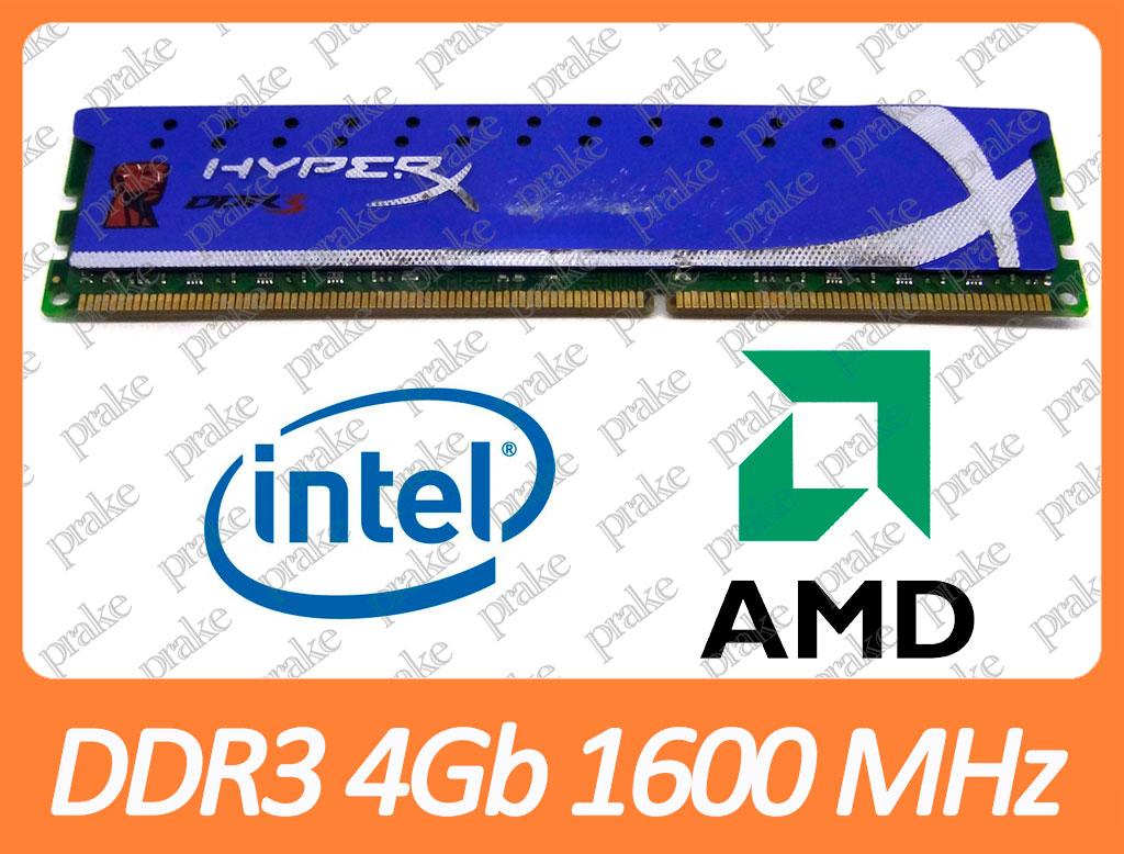 DDR3 4Gb 1600 MHz (PC3-12800) CL9 Kingston HyperX KHX1600C9D3K2/8GX, фото 1