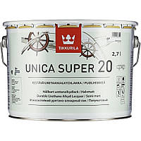 Лак полуматовый Tikkurila Unica Super 20, 2.7 л