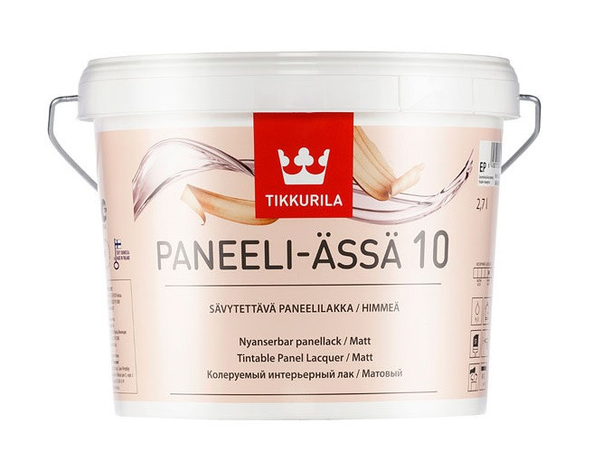 Лак Tikkurila матовый Paneeli Assa 10, 2.7 л: продажа, цена в Харькове ...