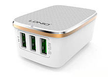 Мережевий зарядний пристрій LDNIO MOD-A3304 ( 220v/3usb/3.4 Am )