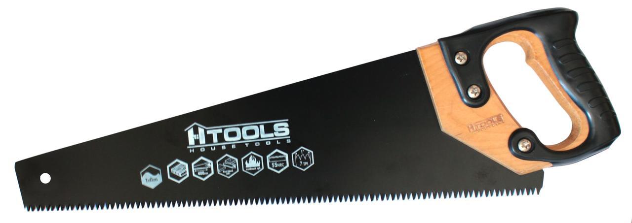 Столярна ножівка 400 мм, 7TPI MAX CUT, розжарений зуб, 3-D заточка, тефлонове покриття Htools 10K407