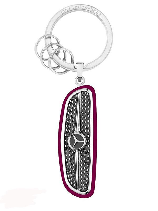 Брелок Mercedes-Benz Key Ring Atlanta, Silver / Black / Plum (B66953309)