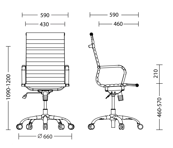 Кресло офисное Slim HB механизм Tilt крестовина chr68 экокожа Eсо-30 (Новый Стиль ТМ) - фото 5 - id-p938007024