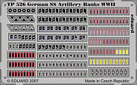 Цветное фототравление для сборных фигур. Знаки отличия Германия артиллерия SS 2 мир. в. 1/35 EDUARD TP526