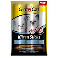 Ласощі GimCat Sticks ДжімКет м'ясні палички індичка і кальцій для кошенят (3шт)