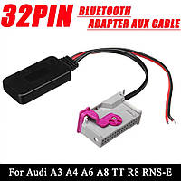 Адаптер 32Pin bluetooth, Aux Audi A3 A4 A6 A8 TT R8 RNS-E