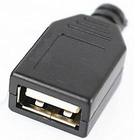 Гніздо USB розбірне чорне