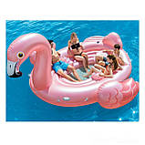 Пляжний надувний острів для вечірок Intex 57267 «Фламінго» (422 х 373 х 185 см ), фото 5