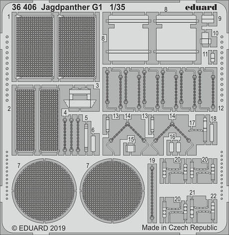 Набір деталювання моделі Jagdpanther G1 від MENG. 1/35 EDUARD 36406, фото 1