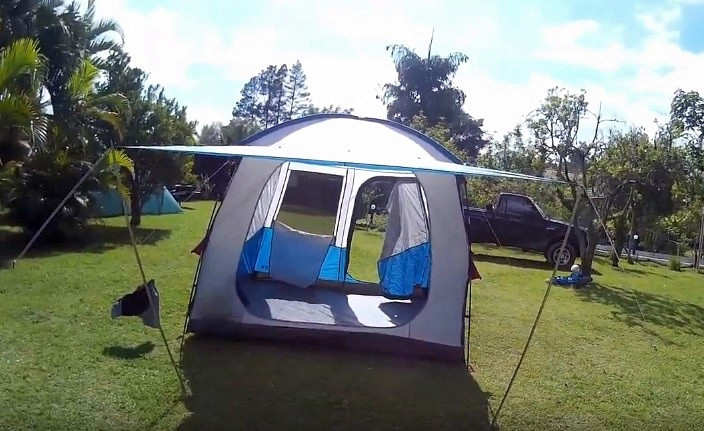 Купить Шатёр Arpenaz Base M QUECHUA на 8 мест с дверями и окнами, цена ...