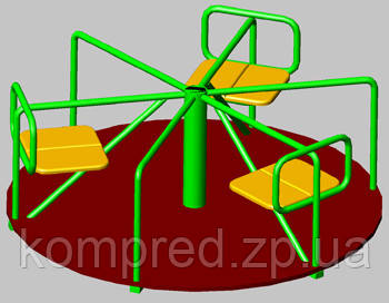 Карусель для дитячого майданчика з сидіннями БК – 715К