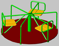 Карусель для дитячого майданчика з сидіннями БК 715К